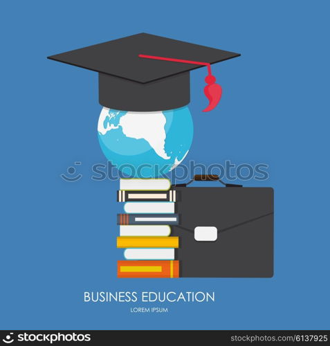 Business Education Concept. Trends and innovation in education. Vector Illustration EPS10 . Business Education Concept. Trends and innovation in education.
