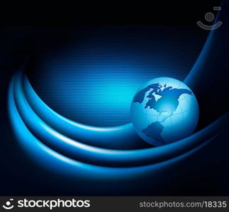 Business elegant abstract background with globe. Vector illustration