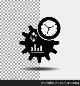 Business, engineering, management, process Glyph Icon on Transparent Background. Black Icon. Vector EPS10 Abstract Template background