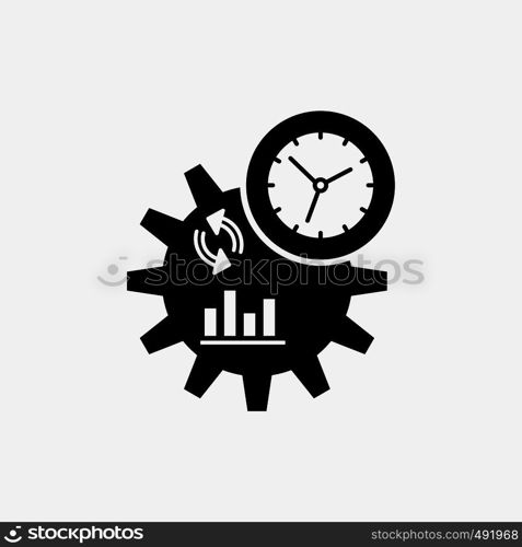 Business, engineering, management, process Glyph Icon. Vector isolated illustration. Vector EPS10 Abstract Template background