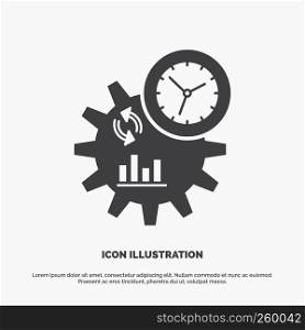 Business, engineering, management, process Icon. glyph vector gray symbol for UI and UX, website or mobile application