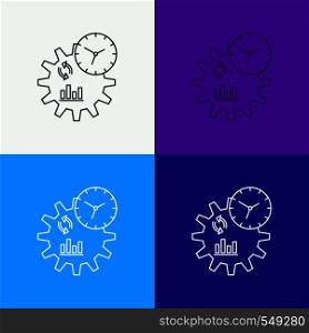 Business, engineering, management, process Icon Over Various Background. Line style design, designed for web and app. Eps 10 vector illustration. Vector EPS10 Abstract Template background