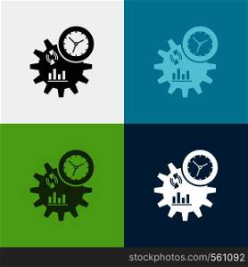 Business, engineering, management, process Icon Over Various Background. glyph style design, designed for web and app. Eps 10 vector illustration. Vector EPS10 Abstract Template background