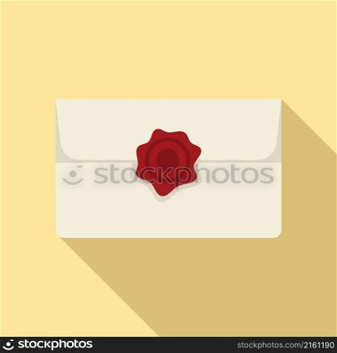 Business envelope icon flat vector. Mail letter. Paper post. Business envelope icon flat vector. Mail letter