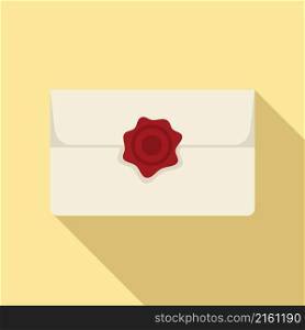 Business envelope icon flat vector. Mail letter. Paper post. Business envelope icon flat vector. Mail letter