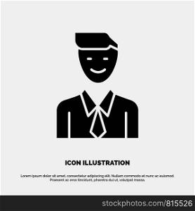 Business, Executive, Job, Man, Selection solid Glyph Icon vector