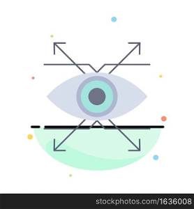 Business, eye, look, vision Flat Color Icon Vector