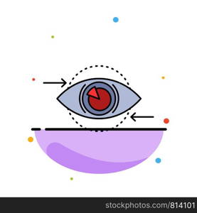 Business, eye, marketing, vision, Plan Flat Color Icon Vector