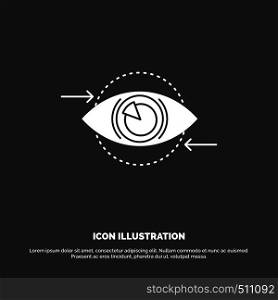 Business, eye, marketing, vision, Plan Icon. glyph vector symbol for UI and UX, website or mobile application. Vector EPS10 Abstract Template background