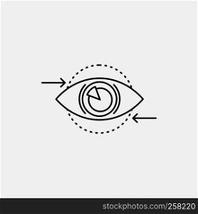 Business, eye, marketing, vision, Plan Line Icon. Vector isolated illustration