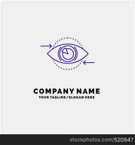 Business, eye, marketing, vision, Plan Purple Business Logo Template. Place for Tagline. Vector EPS10 Abstract Template background