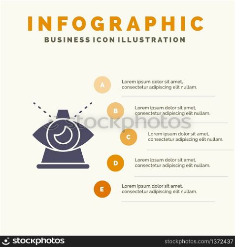 Business, Eye, Modern, Of, Providence Solid Icon Infographics 5 Steps Presentation Background