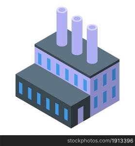 Business factory icon isometric vector. Industry plant. Building production. Business factory icon isometric vector. Industry plant