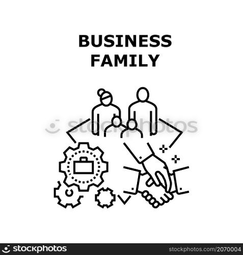 Business family people. Team group. Person together. Happy couple. Service support. Home insurance vector concept black illustration. Business family icon vector illustration