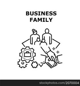 Business family people. Team group. Person together. Happy couple. Service support. Home insurance vector concept black illustration. Business family icon vector illustration