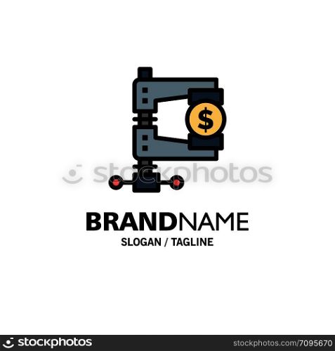 Business, Finance, Income, Market, Reform Business Logo Template. Flat Color