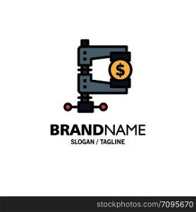 Business, Finance, Income, Market, Reform Business Logo Template. Flat Color