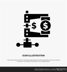 Business, Finance, Income, Market, Reform solid Glyph Icon vector