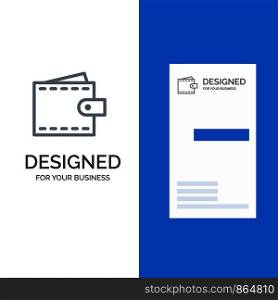 Business, Finance, Interface, User, Wallet Grey Logo Design and Business Card Template