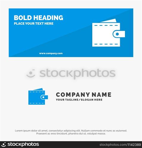 Business, Finance, Interface, User, Wallet SOlid Icon Website Banner and Business Logo Template