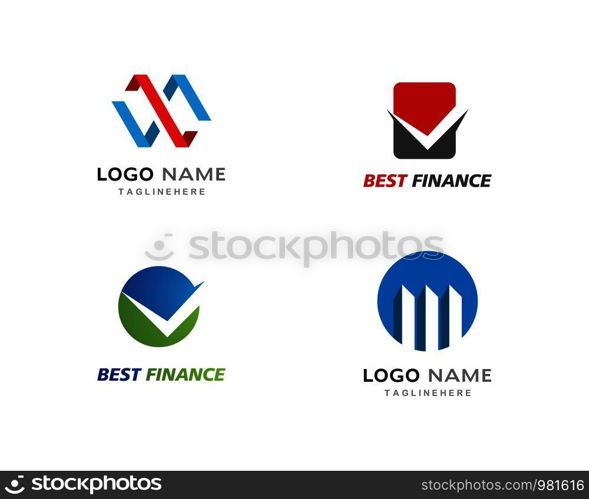 Business Finance professional logo template vector icon