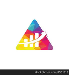 Business Finance triangle Logo template vector icon design. Business Financial and Accounting Logo design Template. 