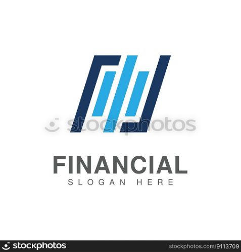 Business finance vector logo design 