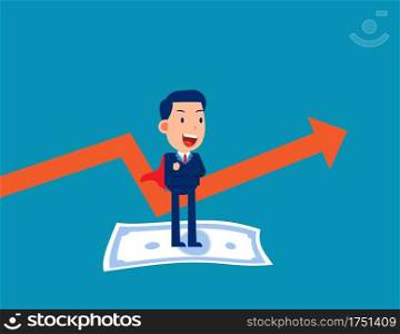 Business financial growth. Stock market and exchange. Achievement and success