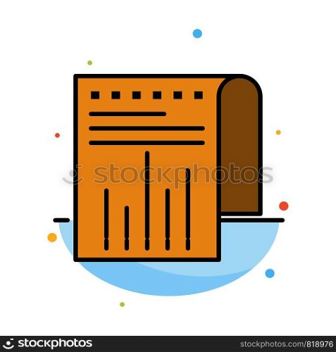 Business, Financial, Modern, Report Abstract Flat Color Icon Template