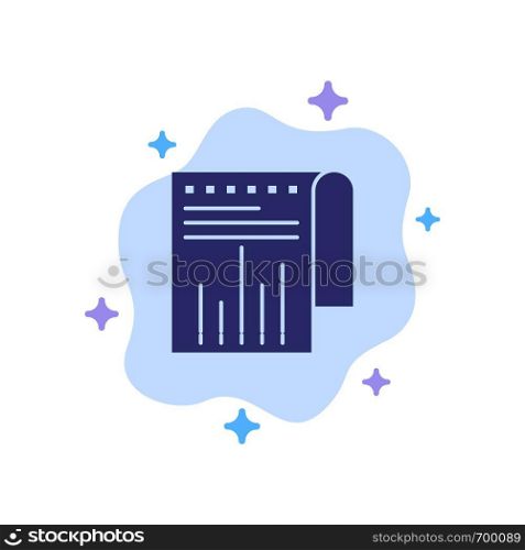 Business, Financial, Modern, Report Blue Icon on Abstract Cloud Background