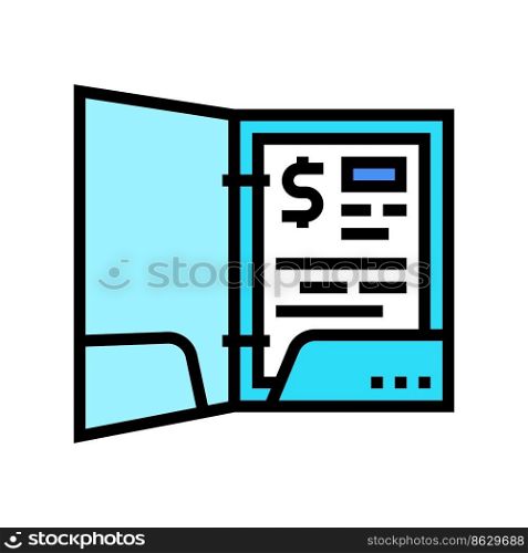 business folder color icon vector. business folder sign. isolated symbol illustration. business folder color icon vector illustration