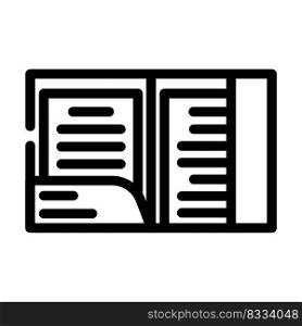 business folder line icon vector. business folder sign. isolated contour symbol black illustration. business folder line icon vector illustration