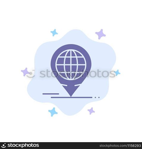 Business, Forum, Global, Modern Blue Icon on Abstract Cloud Background