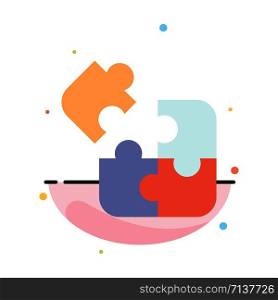 Business, Game, Logic, Puzzle, Square Abstract Flat Color Icon Template