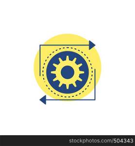 Business, gear, management, operation, process Glyph Icon.. Vector EPS10 Abstract Template background