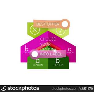 Business geometric infographic banner templates. Business geometric infographic banner templates. Vector text and option presentation templates