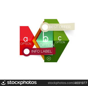 Business geometric infographic banner templates. Business geometric infographic banner templates. Vector text and option presentation templates