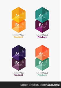 Business geometric layouts with option text. Vector business geometric layouts with option text