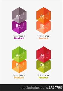Business geometric layouts with option text. Vector business geometric layouts with option text