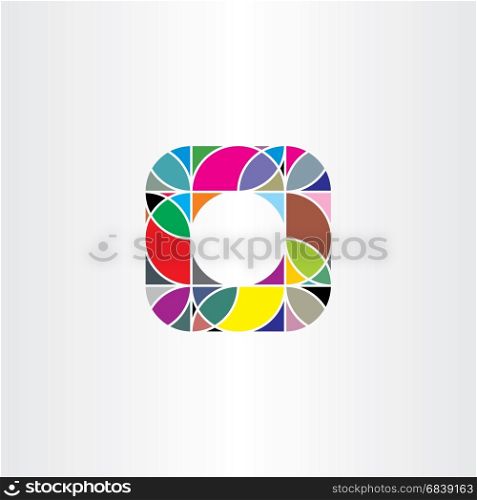 business geometry abstract colorful logo vector icon
