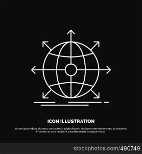 business, global, international, network, web Icon. Line vector symbol for UI and UX, website or mobile application. Vector EPS10 Abstract Template background