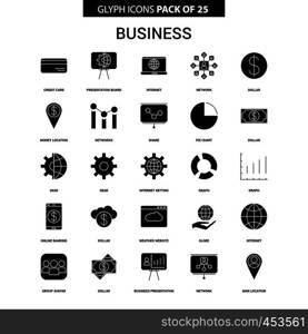 Business Glyph Vector Icon set