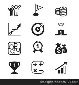 Business goal Concept icons set