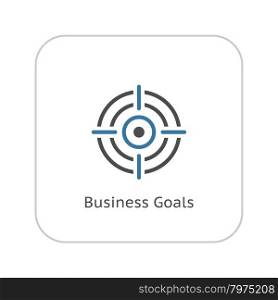 Business Goals Icon. Business Concept. Flat Design. Isolated Illustration.. Business Goals Icon. Flat Design.