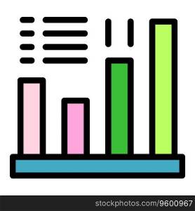 Business graph chart icon outline vector. Comfort zone. Escape work color flat. Business graph chart icon vector flat