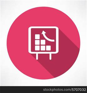 Business graph. Flat modern style vector illustration