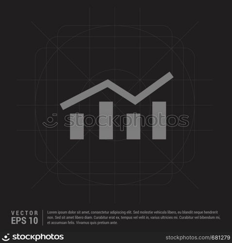 Business graph icon - Black Creative Background - Free vector icon