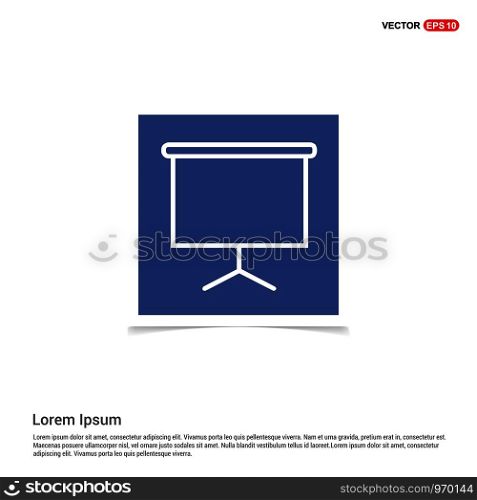 Business graph icon - Blue photo Frame