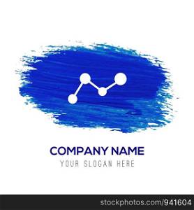 Business graph icon - Blue watercolor background