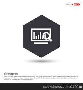 Business graph icon Hexa White Background icon template - Free vector icon